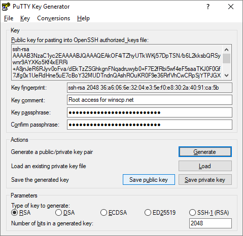 Windows putty generate public key git